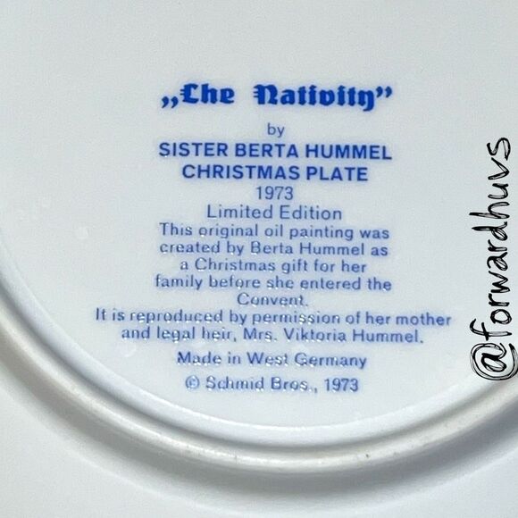 1973 Schmid “The Nativity” – Sister Berta Hummel – No Box - Picture 3 of 6
